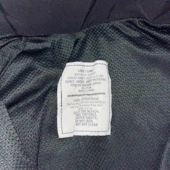 US Army Issue Jacket Army Physical Fitness Uniform Yellow Black Large Unisex - Picture 5 of 5